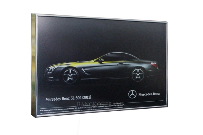 กรอบรูปอลูมิเนียมสำหรับโขว์รูมรถเบนซ์